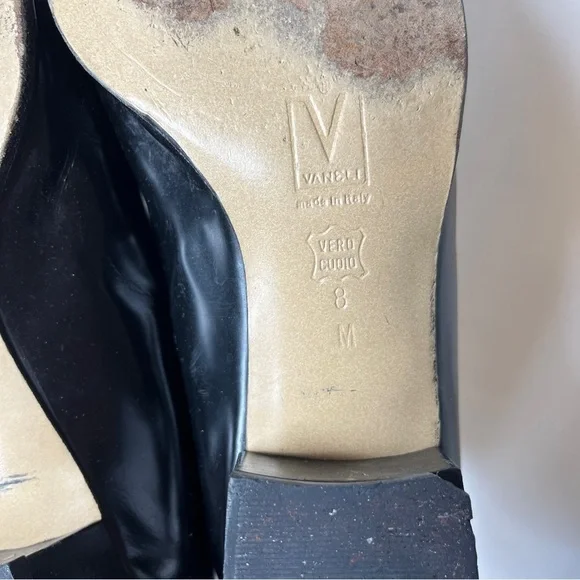 Vintage vaneli black fur embellished shoes - Picture 10 of 10